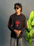 BLACK FULL SLEEVE PRINTED T-SHIRT
