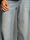 Dark Blue With Yellow Shade Semi Baggy