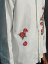 White Embroidery With Roses Shirts
