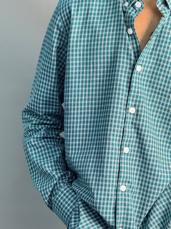 Green And White Check Shirts