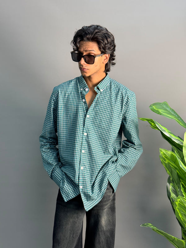 Green And White Check Shirts