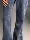 Washed charcoal grey boot cut jeans
