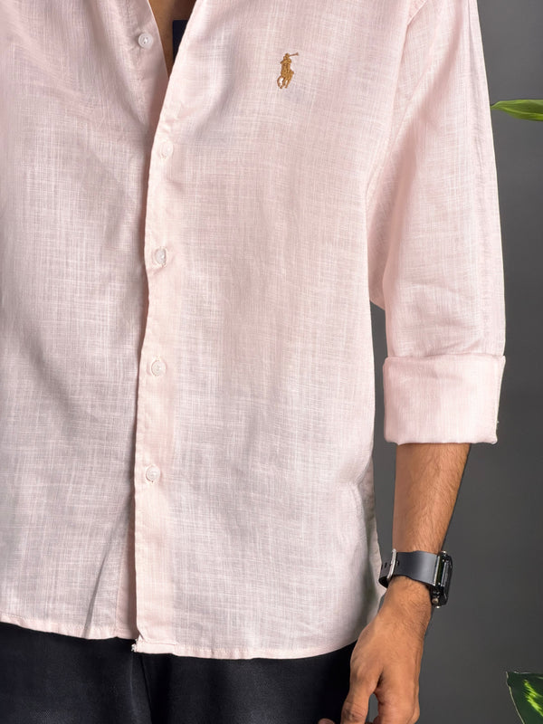 Plain Pale Pink Linen Shirts
