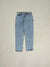 Light Blue Marbled Acid-Wash Mom Fit Jeans