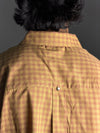 Star Collared Yellow And Brown Check Shirts