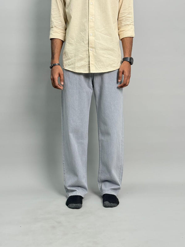Light Grey Straight Fit Jean