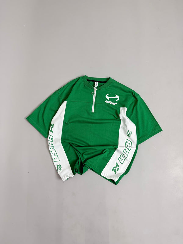 5 SLEEV ZIPPER TSHIRT (GREEN)