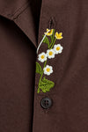 Brown Premium Embroidery Shirt