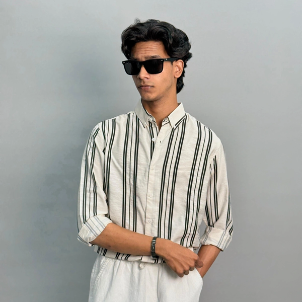 Premium Linen Stripe Shirt
