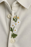 Premium Embroidery Shirt Cream