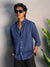 White & Dark Blue Lines Shirt