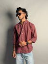 Maroon Check Shirt