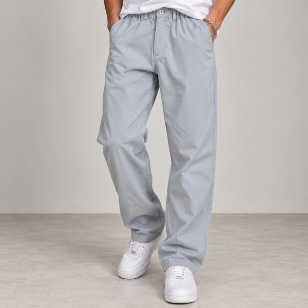Light Grey Baggy Track Pant