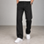 Black Straight Fit Plain Formal Pants