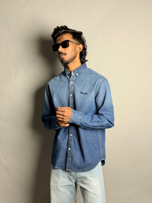 Washed Blue Denim Shirt