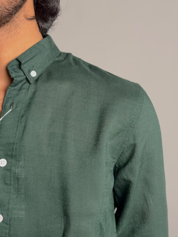 Dark Green Plain Shirt
