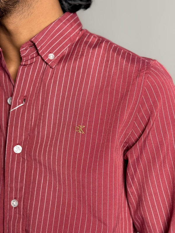 Maroon Stripe Shirt