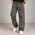 Grey-Black Acid-Wash Mom Fit Jeans
