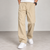 Beige Wide-Leg Formal Pants