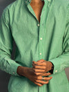 White & Green Lines Shirt