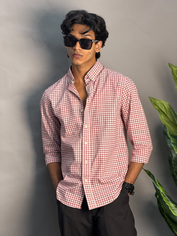 Red & White Checks Shirt