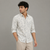 White Light-Tone Geometric Full-Sleeve Shirt