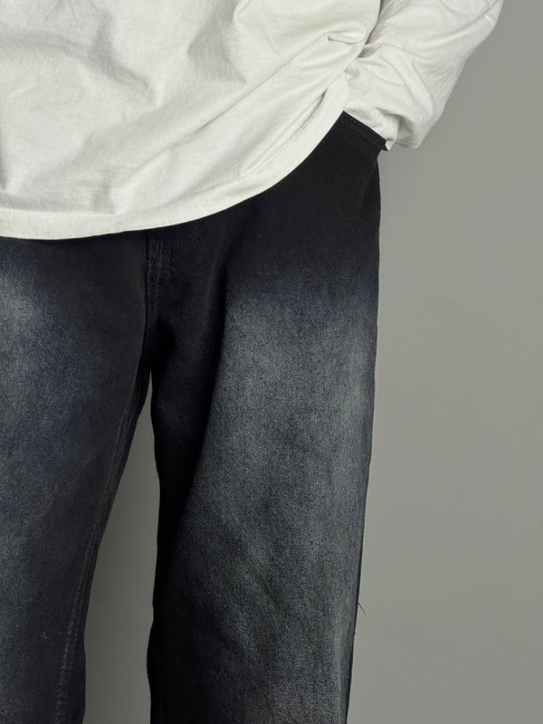 Black With White Shade Jeans
