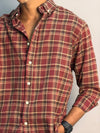 Burgundy & Brown Checkered Shirt