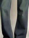 Dark Blue With Green Shade Semi Bootcut