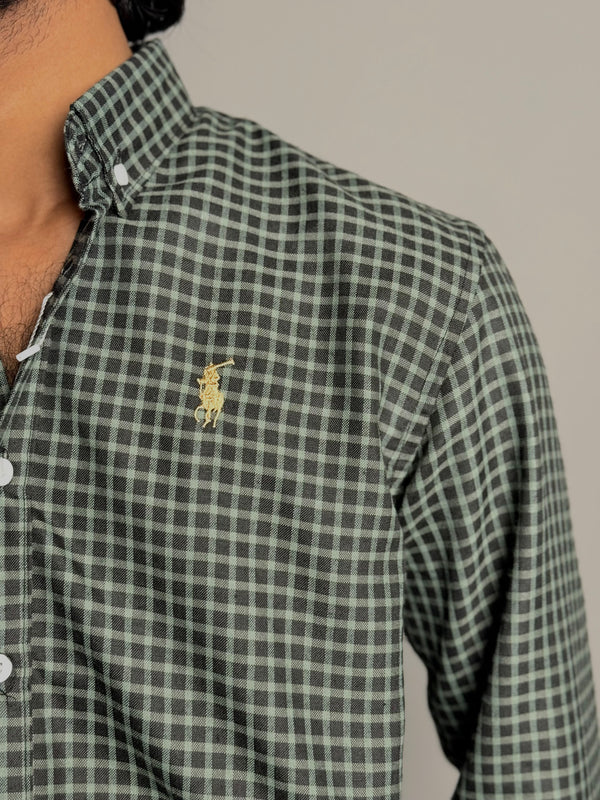 Green & Black Checks Shirt