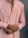 Orange Microchecks With Stars Shirt
