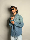 Sage Blue Denim Shirt