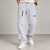 Light Grey Patterned Cargo Pants