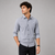 Grey Micro-Pattern Full-Sleeve Shirt