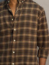 Dark Brown & Cream Checkered Shirt