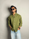 Olive Green Plain Shirt