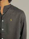 Black Chinese Collar Shirt