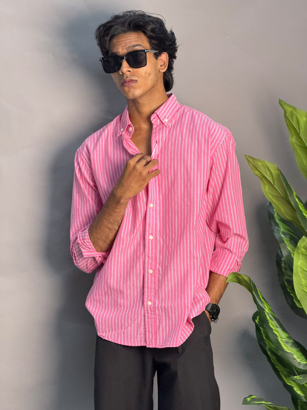 Double Lined White & Pink Shirt