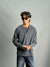 Slate Grey Henley Full-Sleeve T-Shirt