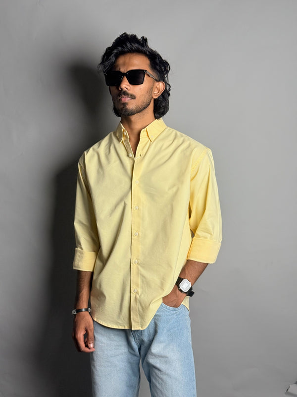 Light Yellow Plain Shirt