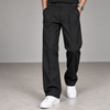 Black Straight Fit Pleated Gurkha Trousers