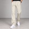 Cream Straight Fit Plain Formal Pants