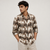 Brown White Brushstroke Tie-Dye Full-Sleeve Shirt