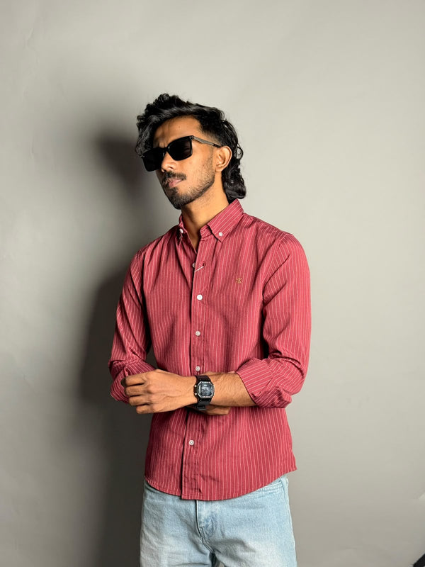 Maroon Stripe Shirt