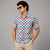 Colorful Checkerboard Five-Sleeve Shirt