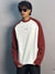 White & Burgundy Full Sleeve Tshirt