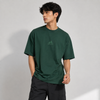 Dark Green Embroidered Five-Sleeve T-Shirt