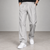 Light Grey Straight Fit Pleated Gurkha Pants