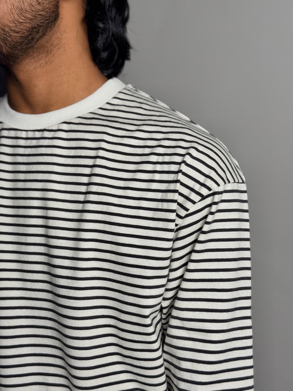 White & Black Stripes Tshirt