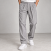 Grey Straight Fit Pleated Formal Pants